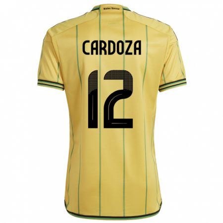 KandinyメンズジャマイカNaya Cardoza#12黄ホームシャツ24-26ジャージーユニフォーム