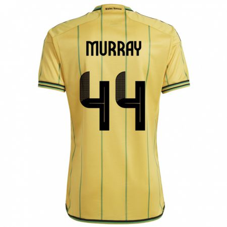 Kandiny Heren Jamaica Satara Murray #44 Geel Thuisshirt Thuistenue 24-26 T-Shirt