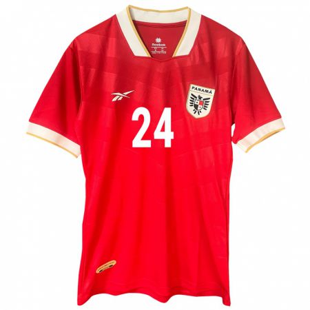 Kandiny Hombre Camiseta Panamá Edgardo Fariña #24 Rojo 1ª Equipación 24-26 La Camisa