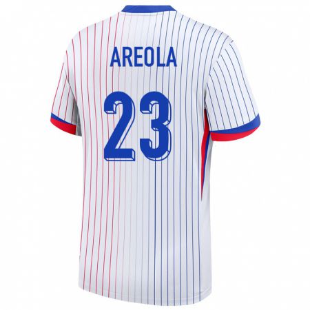 Kandiny Uomo Maglia Francia Alphonse Areola #23 Bianco Kit Gara Away 24-26 Maglietta