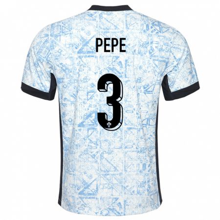 Kandiny Heren Portugal Pepe #3 Crème Blauw Uitshirt Uittenue 24-26 T-Shirt België