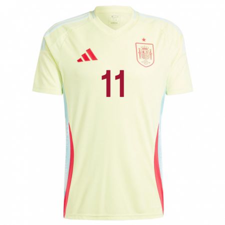 Kandiny Hombre Camiseta España David Mella #11 Amarillo 2ª Equipación 24-26 La Camisa México