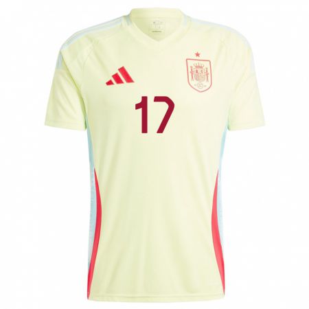 Kandiny Hombre Camiseta España Laia Codina #17 Amarillo 2ª Equipación 24-26 La Camisa México