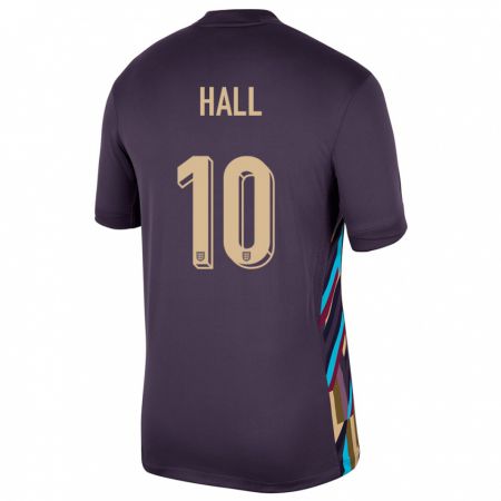 Kandiny Uomo Maglia Inghilterra George Hall #10 Uvetta Scura Kit Gara Away 24-26 Maglietta