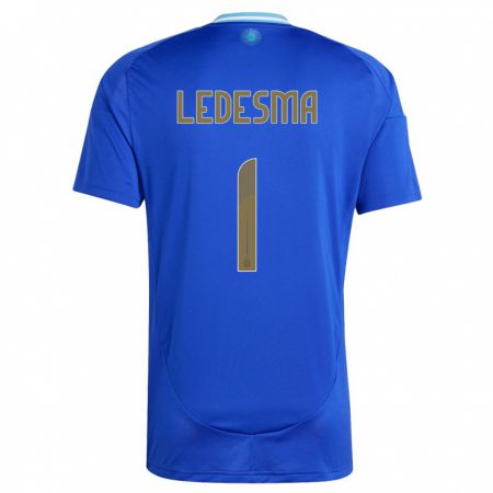 Kandiny Uomo Maglia Argentina Jeremias Ledesma #1 Blu Kit Gara Away 24-26 Maglietta