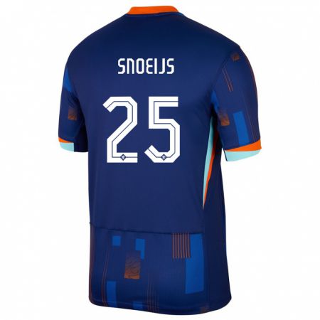 Kandiny Herren Niederlande Katja Snoeijs #25 Blau Auswärtstrikot Trikot 24-26 T-Shirt Österreich