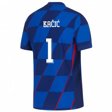 Kandiny Uomo Maglia Croazia Doris Bacic #1 Blu Kit Gara Away 24-26 Maglietta