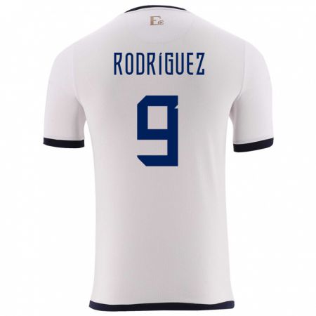 Kandiny Uomo Maglia Ecuador Ingrid Rodriguez #9 Bianco Kit Gara Away 24-26 Maglietta