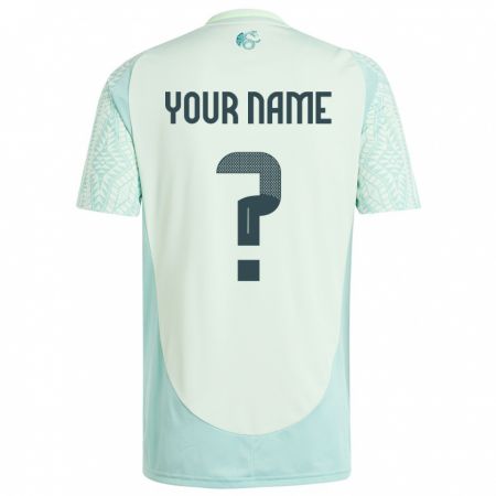 Kandiny Uomo Maglia Messico Il Tuo Nome #0 Lino Verde Kit Gara Away 24-26 Maglietta