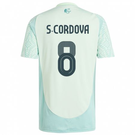 Kandiny Uomo Maglia Messico Sebastian Cordova #8 Lino Verde Kit Gara Away 24-26 Maglietta