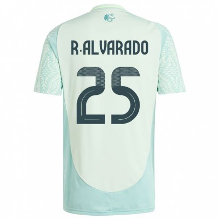 Kandiny Herren Mexiko Roberto Alvarado #25 Leinengrün Auswärtstrikot Trikot 24-26 T-Shirt Österreich