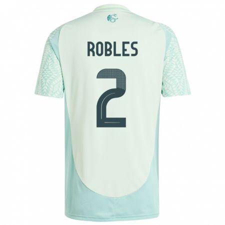 Kandiny Uomo Maglia Messico Kenti Robles #2 Lino Verde Kit Gara Away 24-26 Maglietta