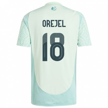 Kandiny Herren Mexiko Jocelyn Orejel #18 Leinengrün Auswärtstrikot Trikot 24-26 T-Shirt Österreich