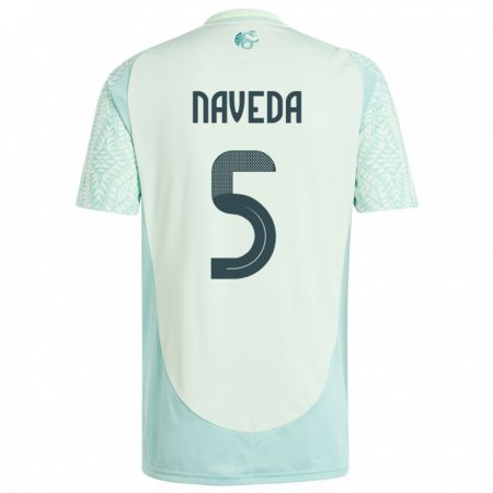 Kandiny Uomo Maglia Messico Santiago Naveda #5 Lino Verde Kit Gara Away 24-26 Maglietta