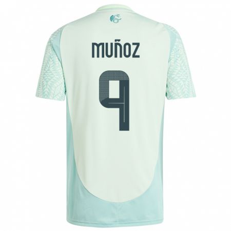 Kandiny Uomo Maglia Messico Santiago Munoz #9 Lino Verde Kit Gara Away 24-26 Maglietta