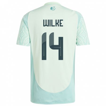 Kandiny Uomo Maglia Messico Teun Wilke #14 Lino Verde Kit Gara Away 24-26 Maglietta