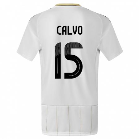 Kandiny Hombre Camiseta Costa Rica Francisco Calvo #15 Blanco 2ª Equipación 24-26 La Camisa