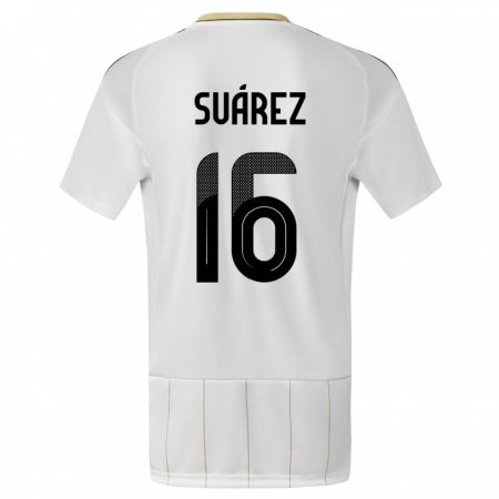 Kandiny Heren Costa Rica Aaron Suarez #16 Wit Uitshirt Uittenue 24-26 T-Shirt