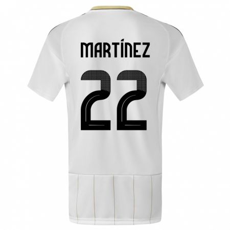 Kandiny Heren Costa Rica Carlos Martinez #22 Wit Uitshirt Uittenue 24-26 T-Shirt