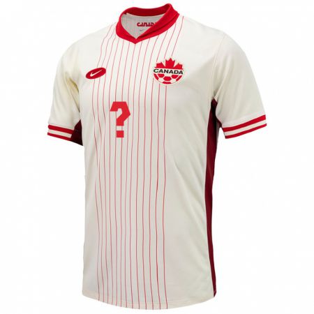 Kandiny Uomo Maglia Canada Max Piepgrass #0 Bianco Kit Gara Away 24-26 Maglietta