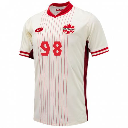 Kandiny Uomo Maglia Canada Olivia Smith #98 Bianco Kit Gara Away 24-26 Maglietta