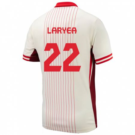 Kandiny Uomo Maglia Canada Richie Laryea #22 Bianco Kit Gara Away 24-26 Maglietta