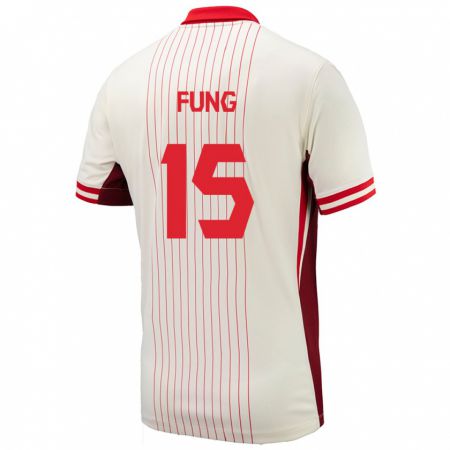 Kandiny Uomo Maglia Canada Victor Fung #15 Bianco Kit Gara Away 24-26 Maglietta