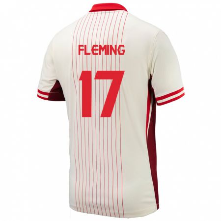 Kandiny Uomo Maglia Canada Jessie Fleming #17 Bianco Kit Gara Away 24-26 Maglietta