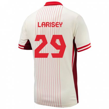 Kandiny Uomo Maglia Canada Clarissa Larisey #29 Bianco Kit Gara Away 24-26 Maglietta