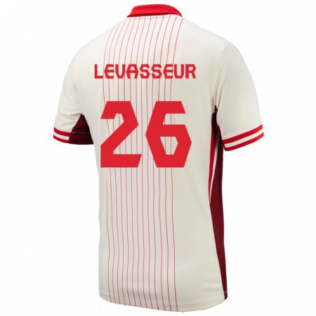 Kandiny Uomo Maglia Canada Marie Levasseur #26 Bianco Kit Gara Away 24-26 Maglietta