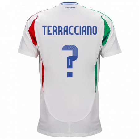 Kandiny Hombre Camiseta Italia Filippo Terracciano #0 Blanco 2ª Equipación 24-26 La Camisa