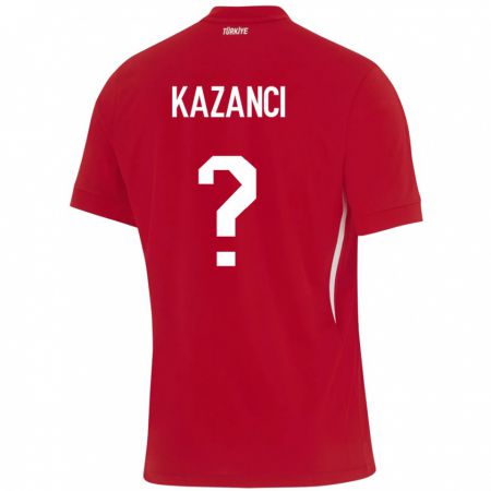 Kandiny Uomo Maglia Turchia Şant Kazancı #0 Rosso Kit Gara Away 24-26 Maglietta