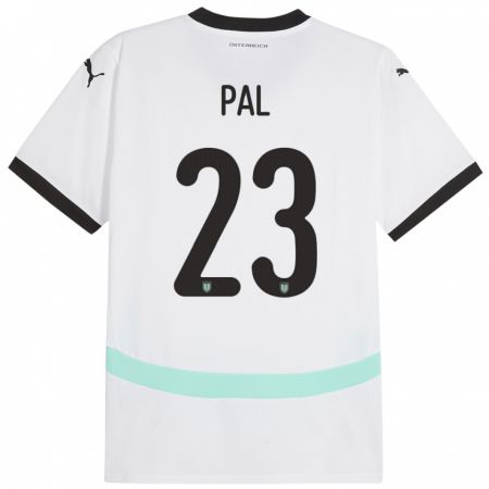 Kandiny Uomo Maglia Austria Jasmin Pal #23 Bianco Kit Gara Away 24-26 Maglietta