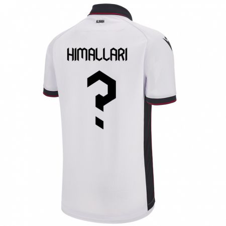 Kandiny Uomo Maglia Albania Elson Himallari #0 Bianco Kit Gara Away 24-26 Maglietta