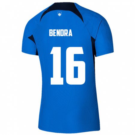 Kandiny Hombre Camiseta Eslovenia Kristjan Bendra #16 Azul 2ª Equipación 24-26 La Camisa México