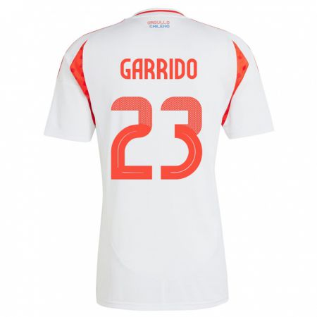 Kandiny Uomo Maglia Cile Pedro Garrido #23 Bianco Kit Gara Away 24-26 Maglietta