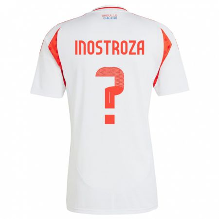 Kandiny Uomo Maglia Cile Fernando Inostroza #0 Bianco Kit Gara Away 24-26 Maglietta