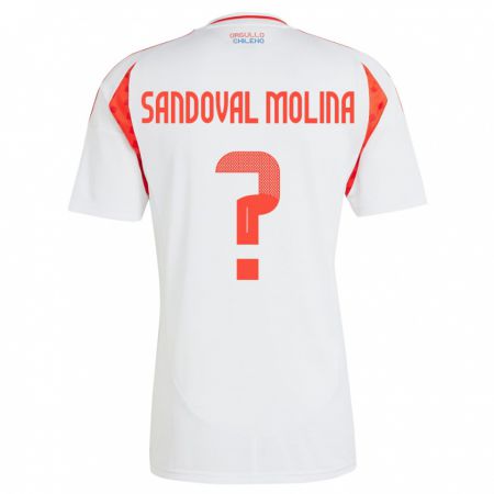 Kandiny Uomo Maglia Cile Mario Sandoval Molina #0 Bianco Kit Gara Away 24-26 Maglietta