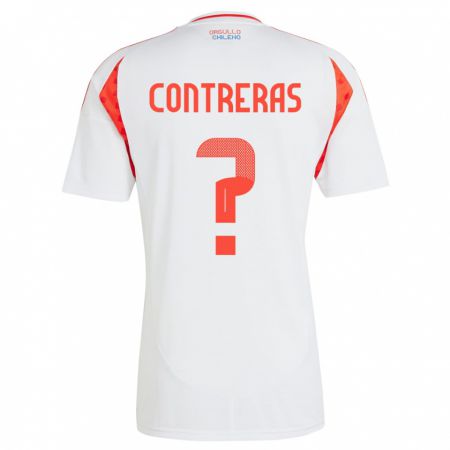 Kandiny Herren Chile Mathías Contreras #0 Weiß Auswärtstrikot Trikot 24-26 T-Shirt Österreich