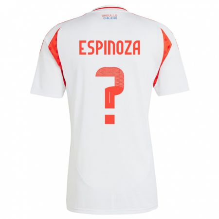 Kandiny Uomo Maglia Cile Gali Espinoza #0 Bianco Kit Gara Away 24-26 Maglietta