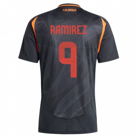 Kandiny Hombre Camiseta Colombia Mayra Ramírez #9 Negro 2ª Equipación 24-26 La Camisa México