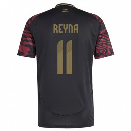 Kandiny Uomo Maglia Perù Bryan Reyna #11 Nero Kit Gara Away 24-26 Maglietta