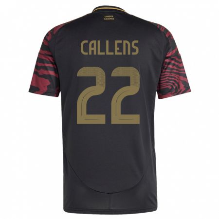 Kandiny Uomo Maglia Perù Alexander Callens #22 Nero Kit Gara Away 24-26 Maglietta