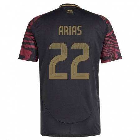 Kandiny Uomo Maglia Perù Brian Arias #22 Nero Kit Gara Away 24-26 Maglietta