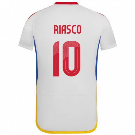 Kandiny Uomo Maglia Venezuela José Riasco #10 Bianco Kit Gara Away 24-26 Maglietta