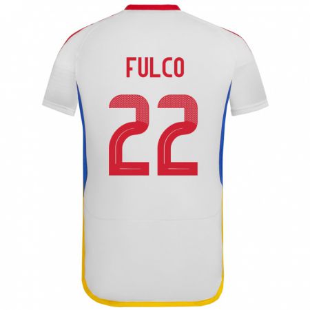 Kandiny Uomo Maglia Venezuela Pedro Fulco #22 Bianco Kit Gara Away 24-26 Maglietta