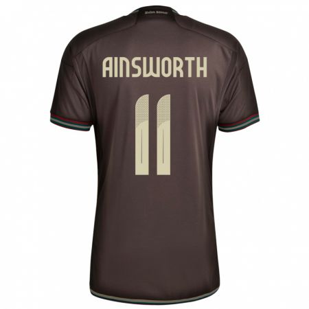 Kandiny Uomo Maglia Giamaica Christopher Ainsworth #11 Marrone Notte Kit Gara Away 24-26 Maglietta