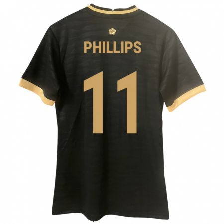 Kandiny Heren Panama Ricardo Phillips #11 Zwart Uitshirt Uittenue 24-26 T-Shirt