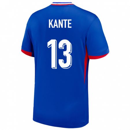 Kandiny Donna Maglia Francia N Golo Kante #13 Blu Kit Gara Home 24-26 Maglietta