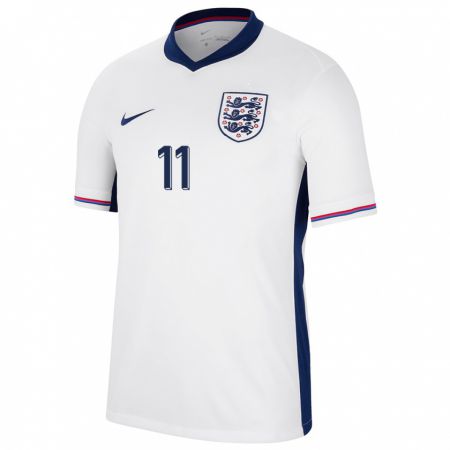 Kandiny Dames Engeland Phil Foden #11 Wit Thuisshirt Thuistenue 24-26 T-Shirt